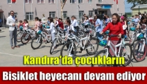 Kandıra'da çocukların bisiklet heyecanı devam ediyor