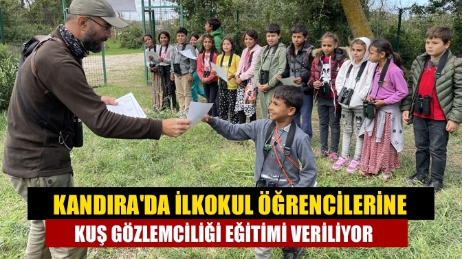 Kandıra'da ilkokul öğrencilerine kuş gözlemciliği eğitimi veriliyor