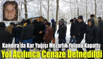 Kandıra'da Kar Yağışı Mezarlık Yolunu Kapattı Yol Açılınca Cenaze Defnedildi