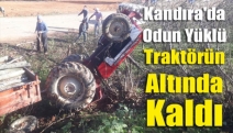 Kandıra'da odun yüklü traktörün altında kaldı