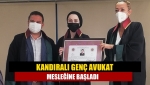 Kandıralı genç avukat mesleğine başladı