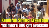 Kandıralı simitçi Erkan’dan yetimlere 800 çift ayakkabı