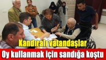 Kandıralı vatandaşlar oy kullanmak için sandığa koştu