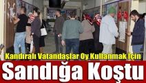 Kandıralı vatandaşlar oy kullanmak için sandığa koştu
