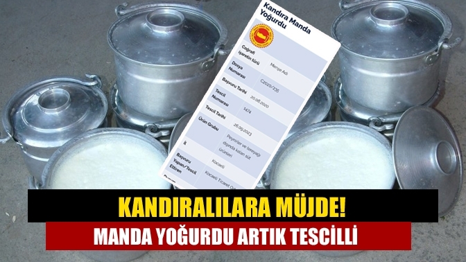 Kandıralılara müjde! Manda yoğurdu artık tescilli