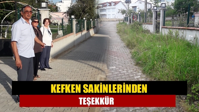 Kefken Sakinlerinden Teşekkür