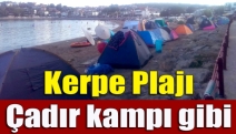 Kerpe Plajı Çadır kampı gibi