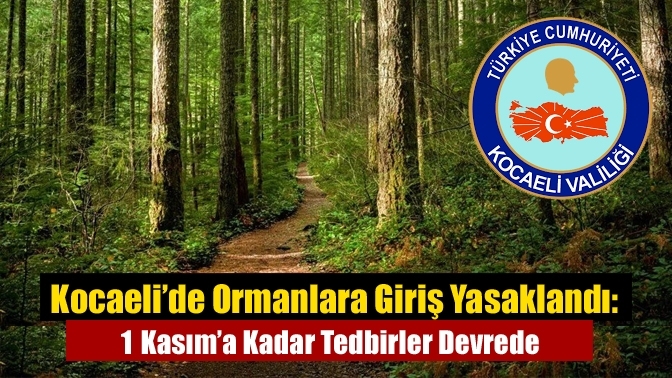 Kocaeli’de Ormanlara Giriş Yasaklandı: 1 Kasım’a Kadar Tedbirler Devrede