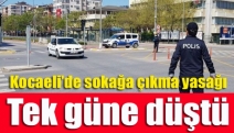 Kocaeli’de sokağa çıkma yasağı tek güne düştü