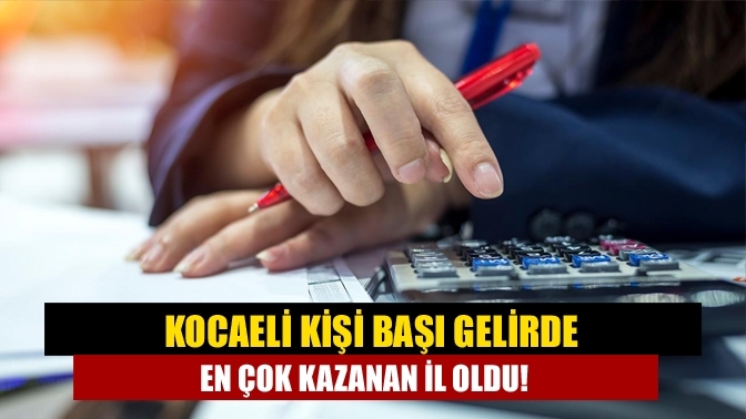 Kocaeli kişi başı gelirde en çok kazanan il oldu!