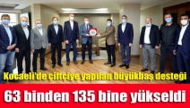 Kocaeli'de çiftçiye yapılan büyükbaş desteği 63 binden 135 bine yükseldi