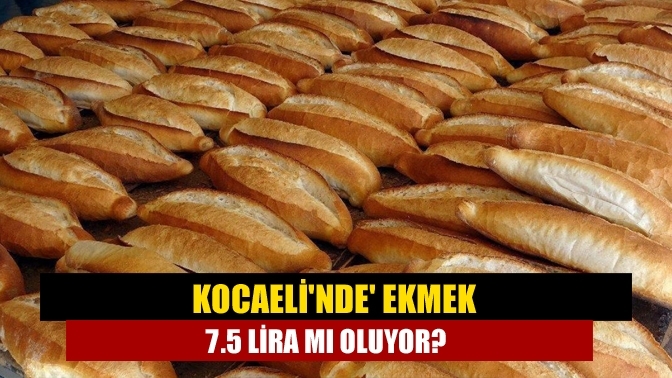 Kocaeli'nde' ekmek 7.5 lira mı oluyor?