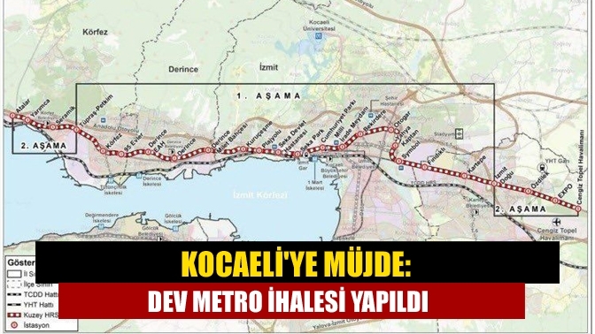 Kocaeli'ye müjde: Dev metro ihalesi yapıldı