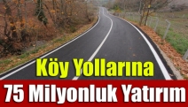 Köy yollarına 75 milyonluk yatırım