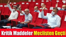 Kritik Maddeler Belediye Meclisten Geçti