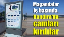 Magandalar iş başında, Kandıra'da camları kırdılar