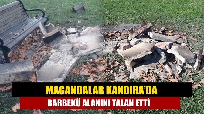 Magandalar Kandıra’da barbekü alanını talan etti