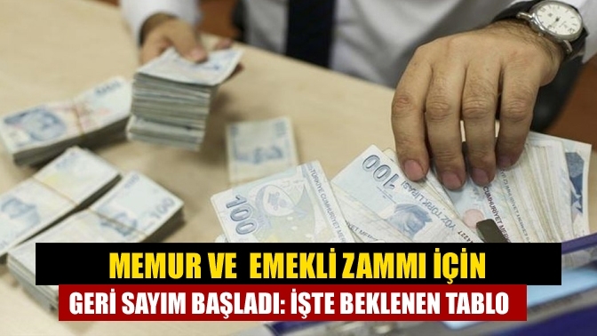 Memur ve emekli zammı için geri sayım başladı: İşte beklenen tablo