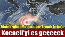 Meteoroloji Müdürlüğü; Tropik fırtına, Kocaeli'yi es geçecek