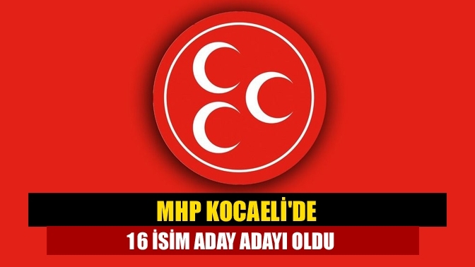 MHP Kocaeli'de 16 isim aday adayı oldu
