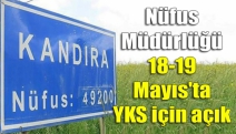 Nüfus Müdürlüğü 18-19 Mayıs'ta YKS için açık