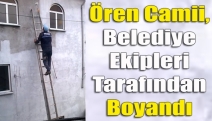 Ören Camii, belediye ekipleri tarafından boyandı