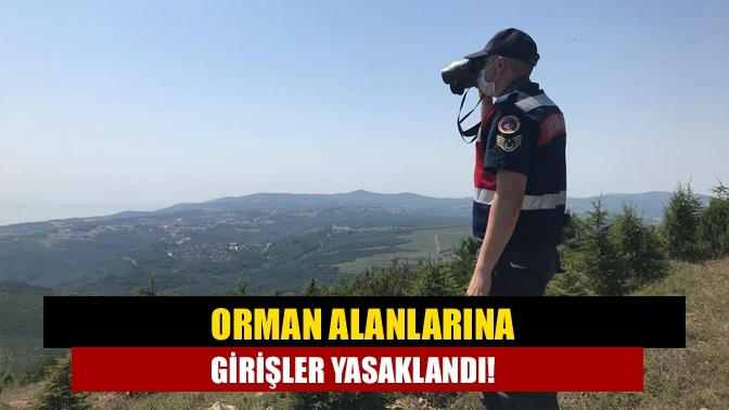 Orman alanlarına girişler yasaklandı!