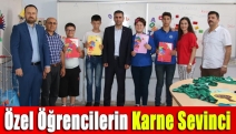 Özel öğrencilerin karne sevinci