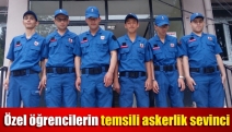 Özel öğrencilerin temsili askerlik sevinci