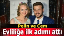 Pelin ve Cem, evliliğe ilk adımı attı