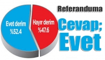 Referanduma cevap; evet