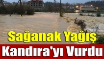 Sağanak yağış Kandıra'yı vurdu