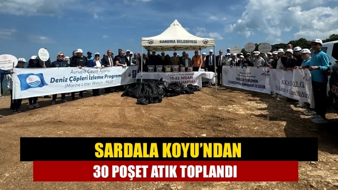Sardala Koyu’ndan 30 poşet atık toplandı