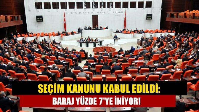 Seçim Kanunu kabul edildi: Baraj yüzde 7'ye iniyor!