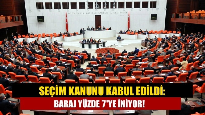 Seçim Kanunu kabul edildi: Baraj yüzde 7'ye iniyor!