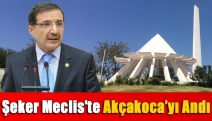 Şeker Meclis'te Akçakoca’yı andı