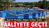 Seyrek Modüler Atıksu Arıtma Tesisi faaliyete geçti