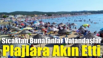 Sıcaktan bunalanlar vatandaşlar plajlara akın etti