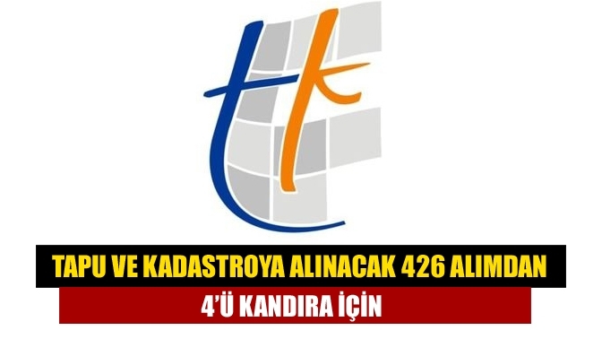 Tapu ve kadastroya alınacak 426 alımdan 4’ü Kandıra için