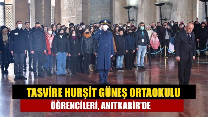 Tasvire Hurşit Güneş Ortaokulu öğrencileri, Anıtkabir’de