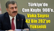 Türkiye'de can kaybı 908'e, vaka sayısı 42 bin 282'ye yükseldi