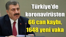 Türkiye'de koronavirüsten 66 can kaybı, 1648 yeni vaka