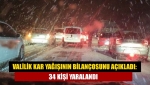 Valilik kar yağışının bilançosunu açıkladı: 34 kişi yaralandı
