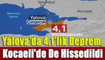 Yalova'da 4.1'lik deprem, Kocaeli'de de hissedildi