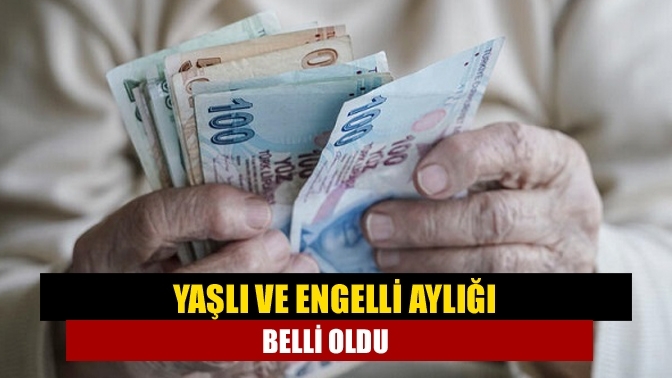 Yaşlı ve engelli aylığı belli oldu