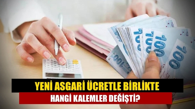 Yeni asgari ücretle birlikte hangi kalemler değişti?