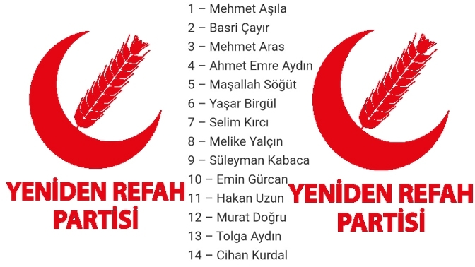 Yeniden Refah Partisi Kocaeli Milletvekili aday listesi belli oldu