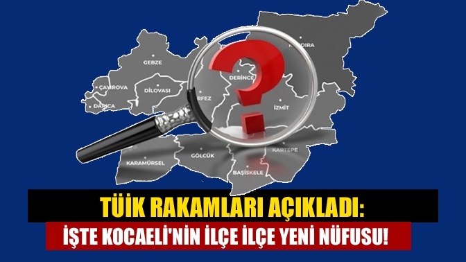 TÜİK rakamları açıkladı: İşte Kocaelinin ilçe ilçe yeni nüfusu!