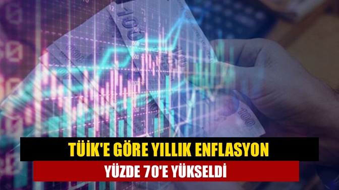 TÜİKe göre yıllık enflasyon yüzde 70e yükseldi