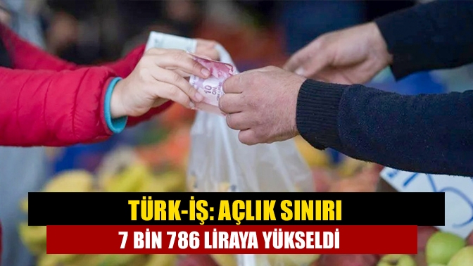 Türk-İş: Açlık sınırı 7 bin 786 liraya yükseldi